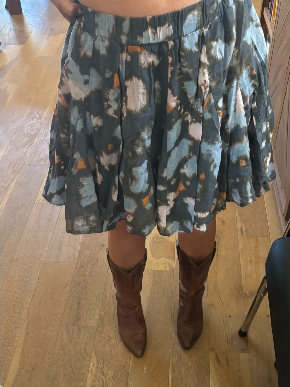 Free people print skirt XL